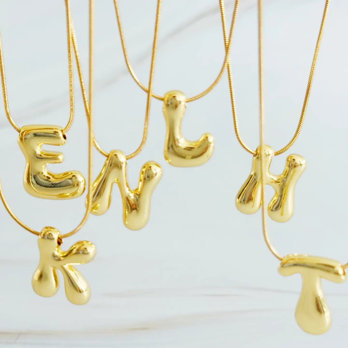 BUBBLE LETTER NECKLACE