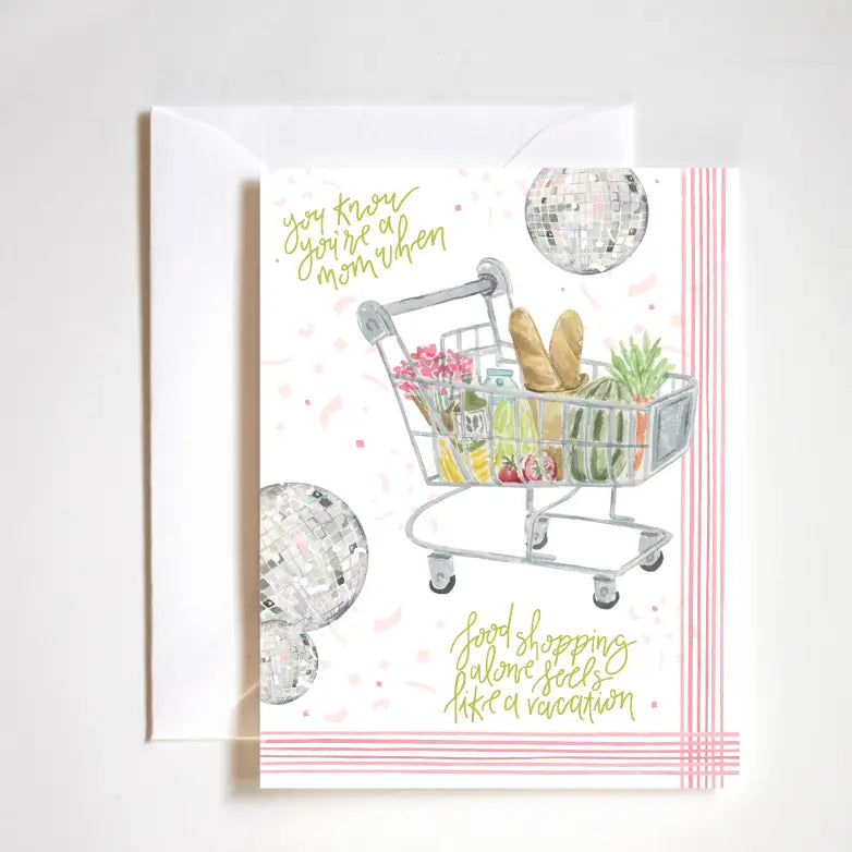 HUMOROUS FOOD SHOPPING MOTHER'S DAY CARD