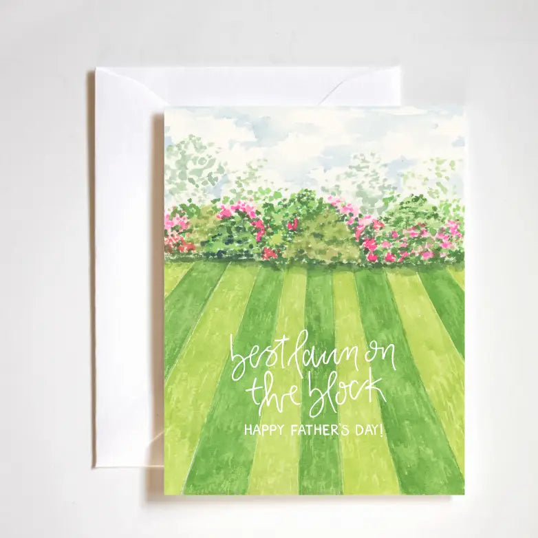 BEST LAWN ON THE BLOCK FATHER'S DAY CARD