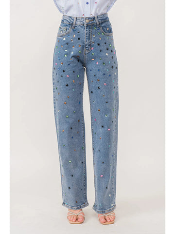 SEQUIN BOOT CUT PANTS (set sold separately)