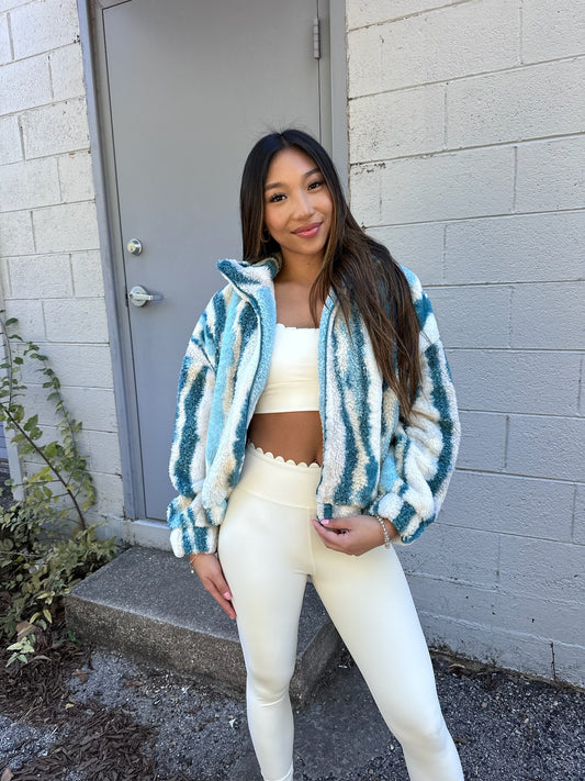 TEAL SHERPA JACKET