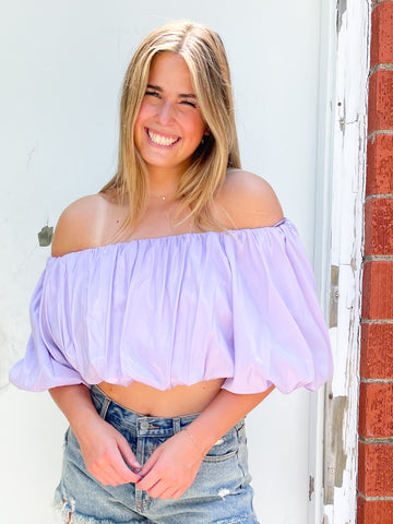 PURPLE BUTTON DOWN TOP (set sold separately)