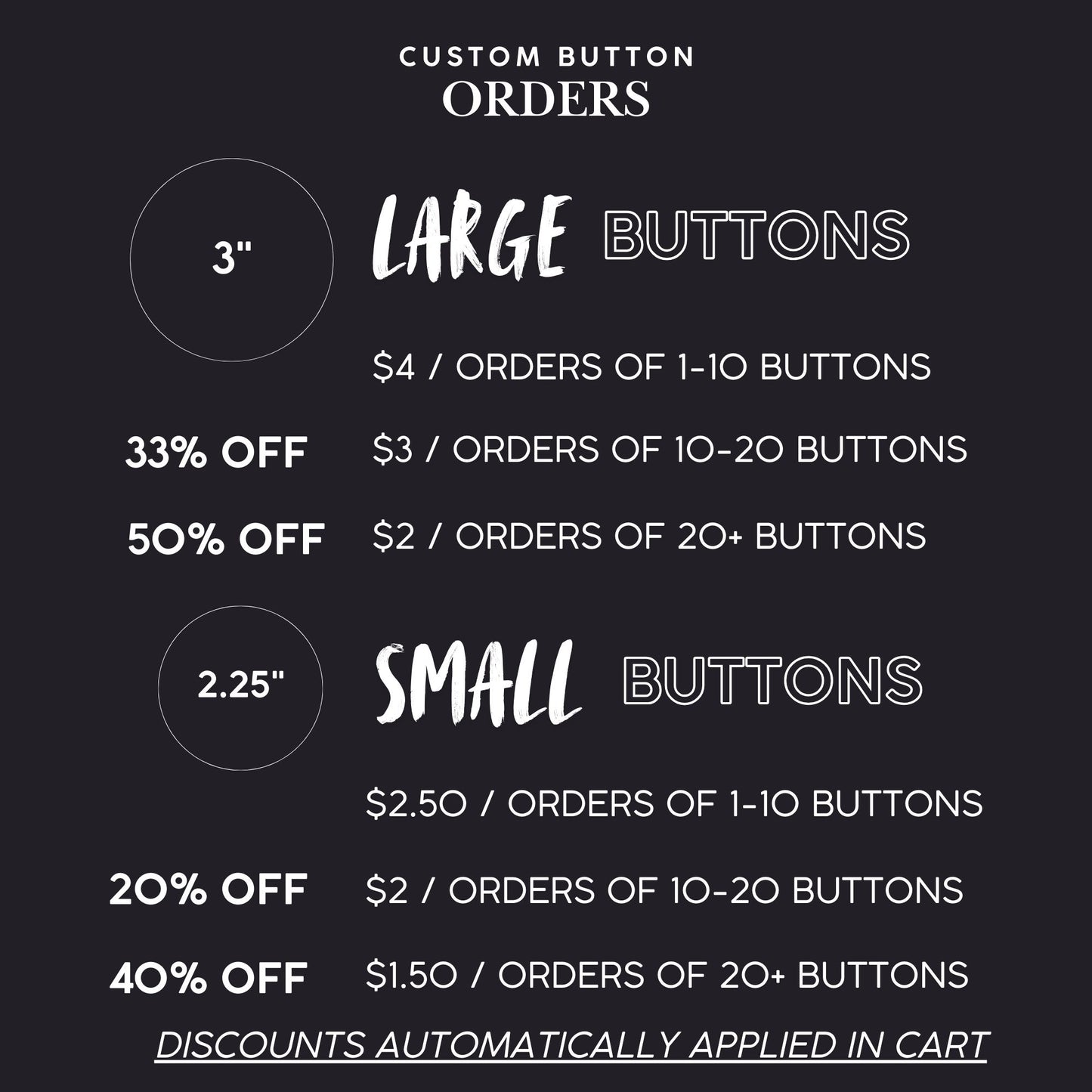 CUSTOM BUTTONS