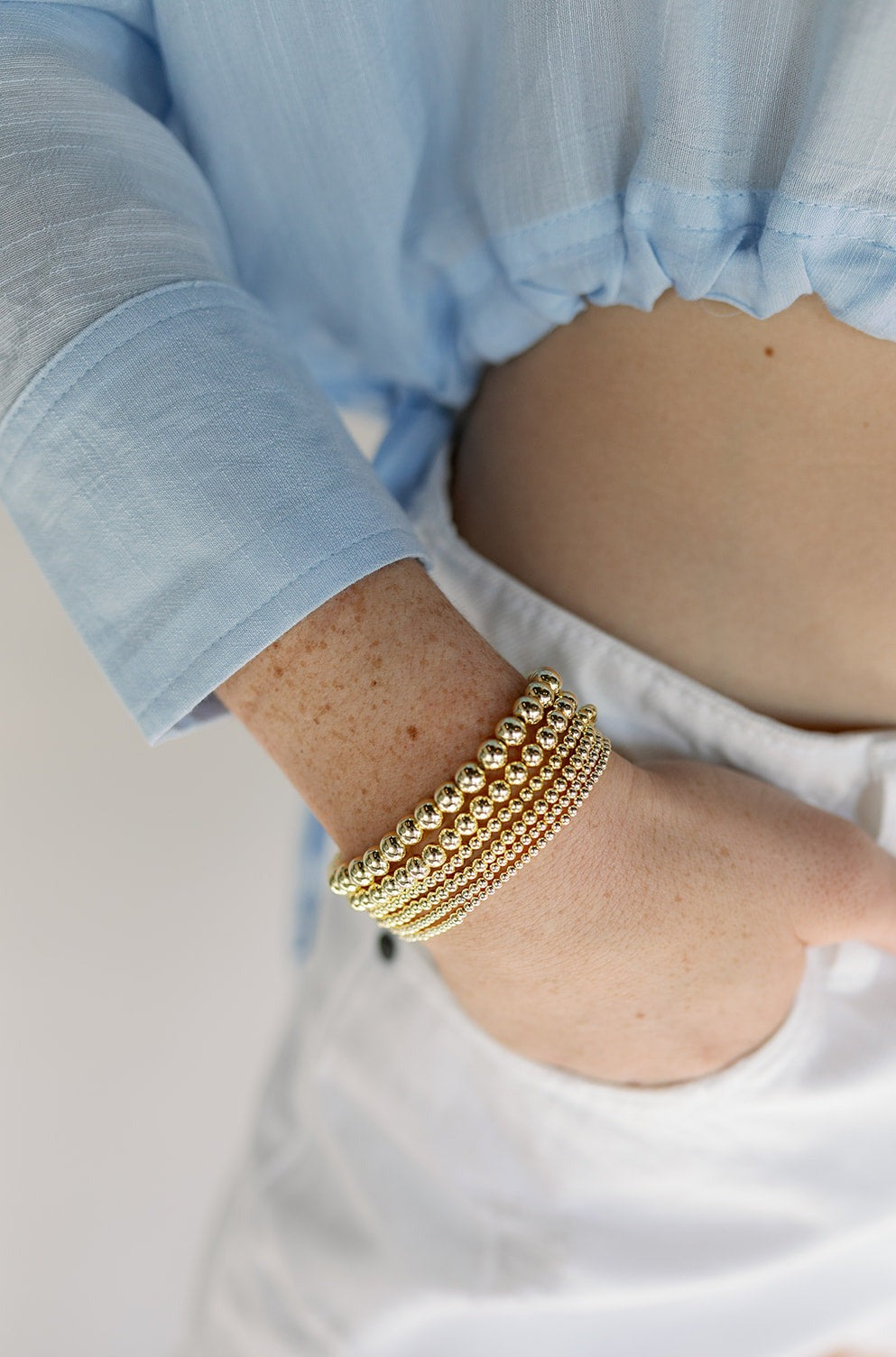 GOLD BEADED BRACELETS