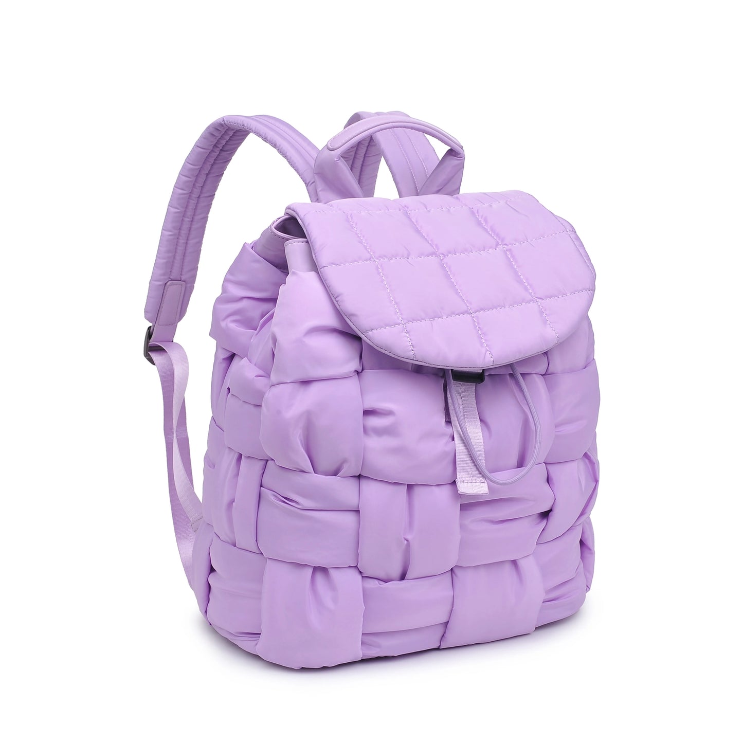 LILAC WOVEN PUFFER BACKPACK