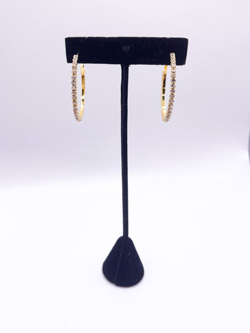 CZ GOLD HOOPS