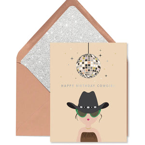 COWGIRL BIRTHDAY CARD