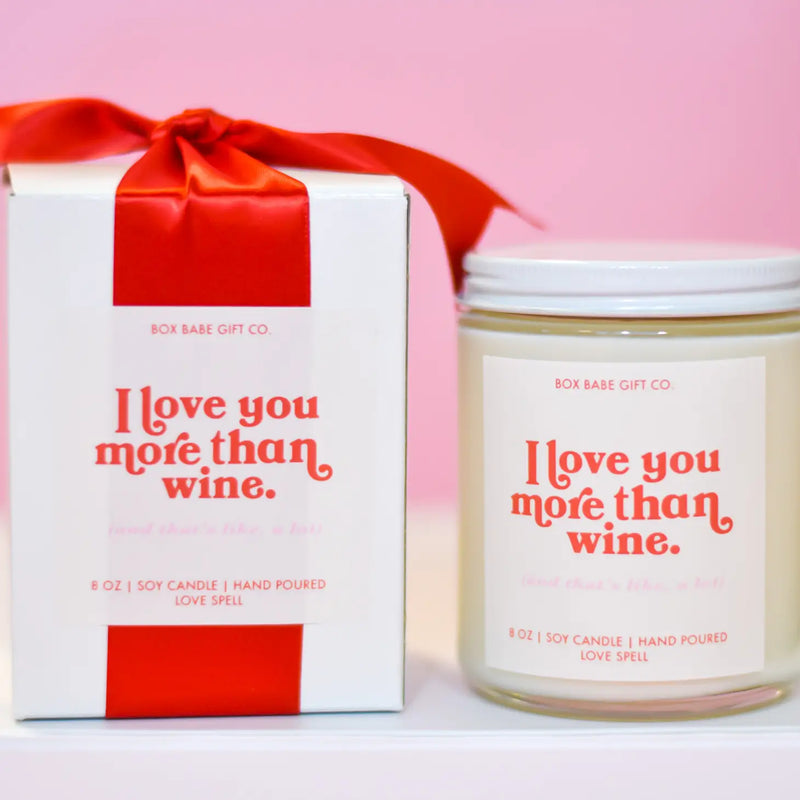 MORE THAN WINE CANDLE + MATCHES GIFT SET