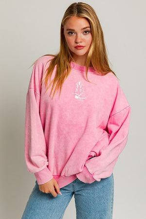 PINK BOOT PULLOVER