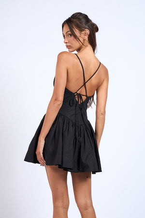 SOPHIA BLACK MINI DRESS