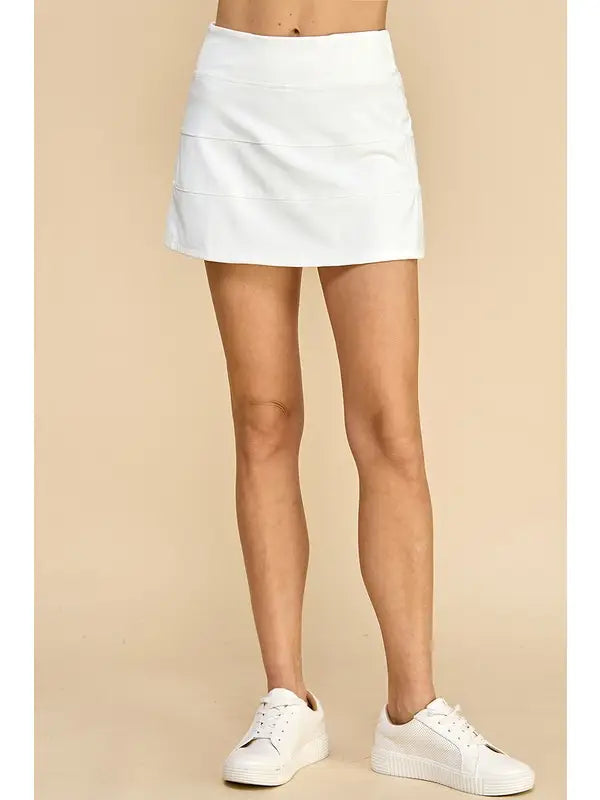 WHITE ATHLETIC SKIRT