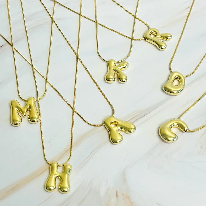 BUBBLE LETTER NECKLACE