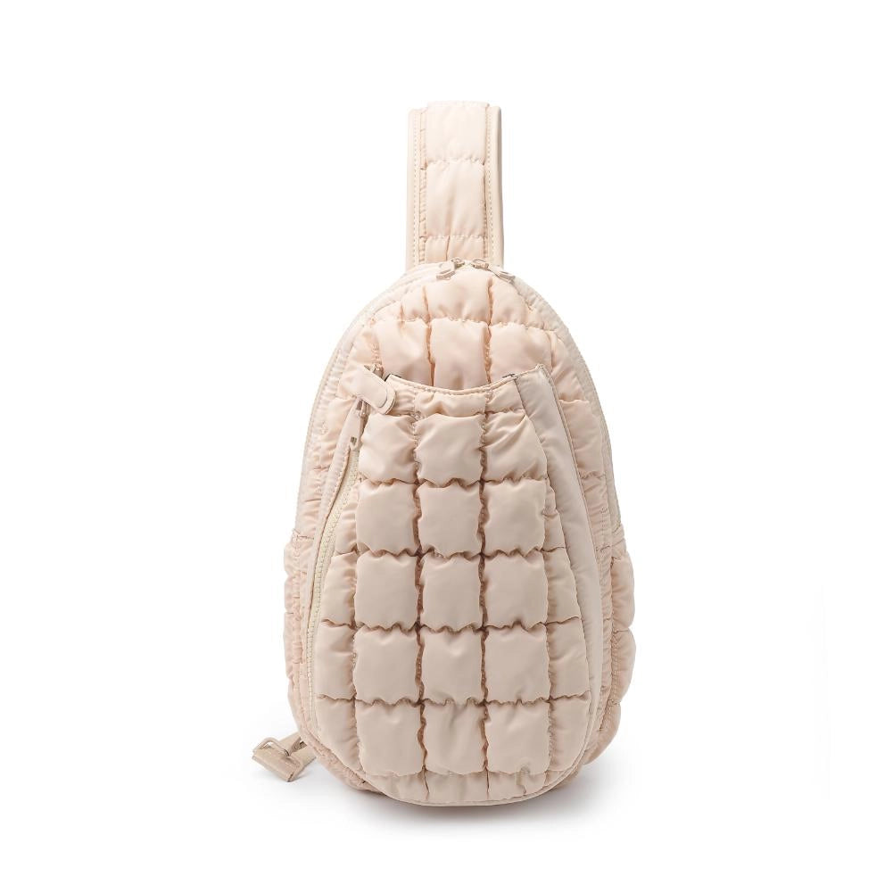 CREAM QUILTED PUFFER PICKLEBALL SLING