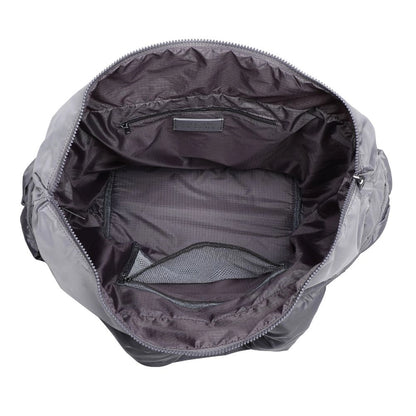GRAY WOVEN PUFFER TOTE