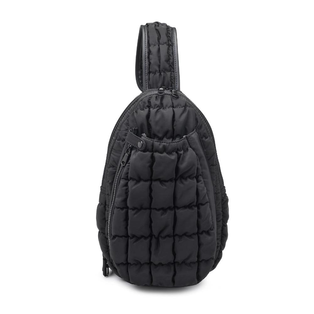 BLACK QUILTED PUFFER PICKLEBALL SLING