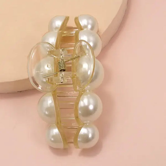LARGE PEARL CLAW CLIP