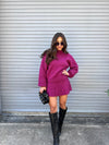 FUCHSIA KNIT SWEATER