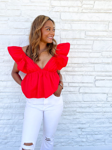 WHITE RUCHED BUSTIER TOP