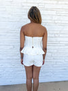 OFF WHITE STRAPLESS BUSTIER TOP (set sold seperately)