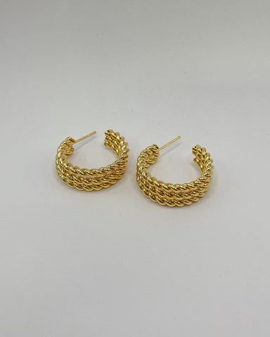 LARGE FLAT GOLD HOOPS