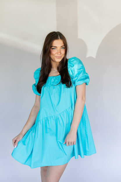 BLUE BABYDOLL DRESS