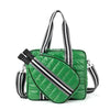 METALLIC QUILTED TOTE BAG