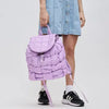 LILAC WOVEN PUFFER BACKPACK