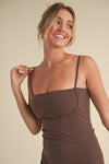 LAKEN DRESS - Brown