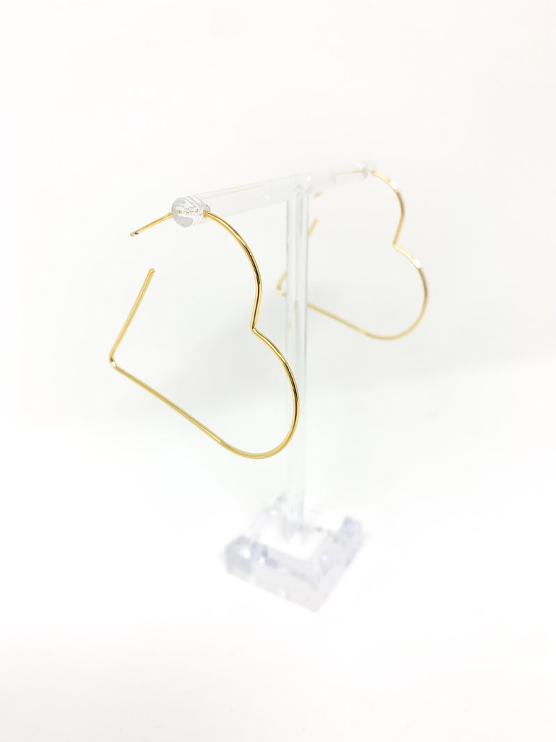 GOLD DIPPED HEART HOOPS