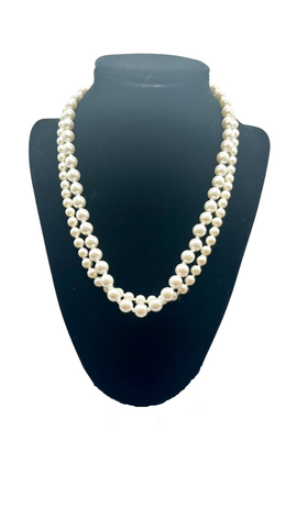 MINI PEARL CROSS NECKLACE